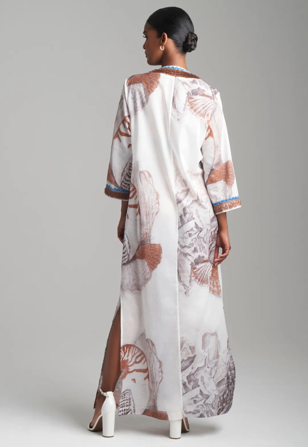 Titania Cotton Kaftan in Shellscape