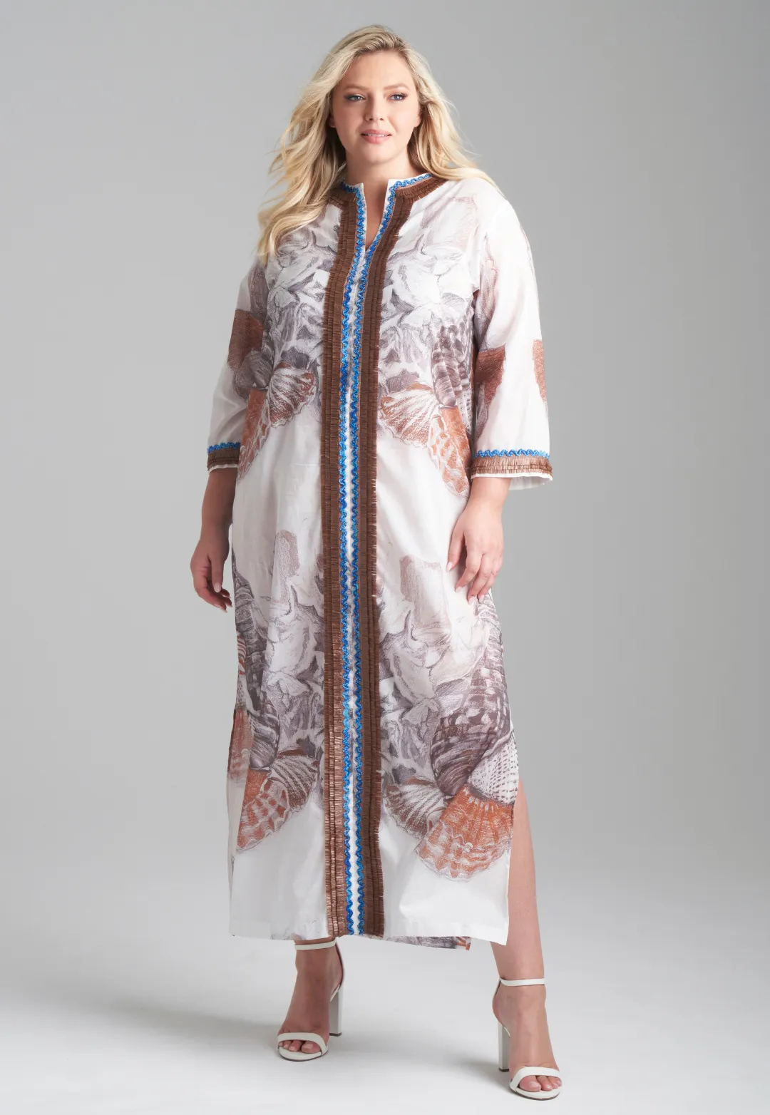 Titania Cotton Kaftan in Shellscape