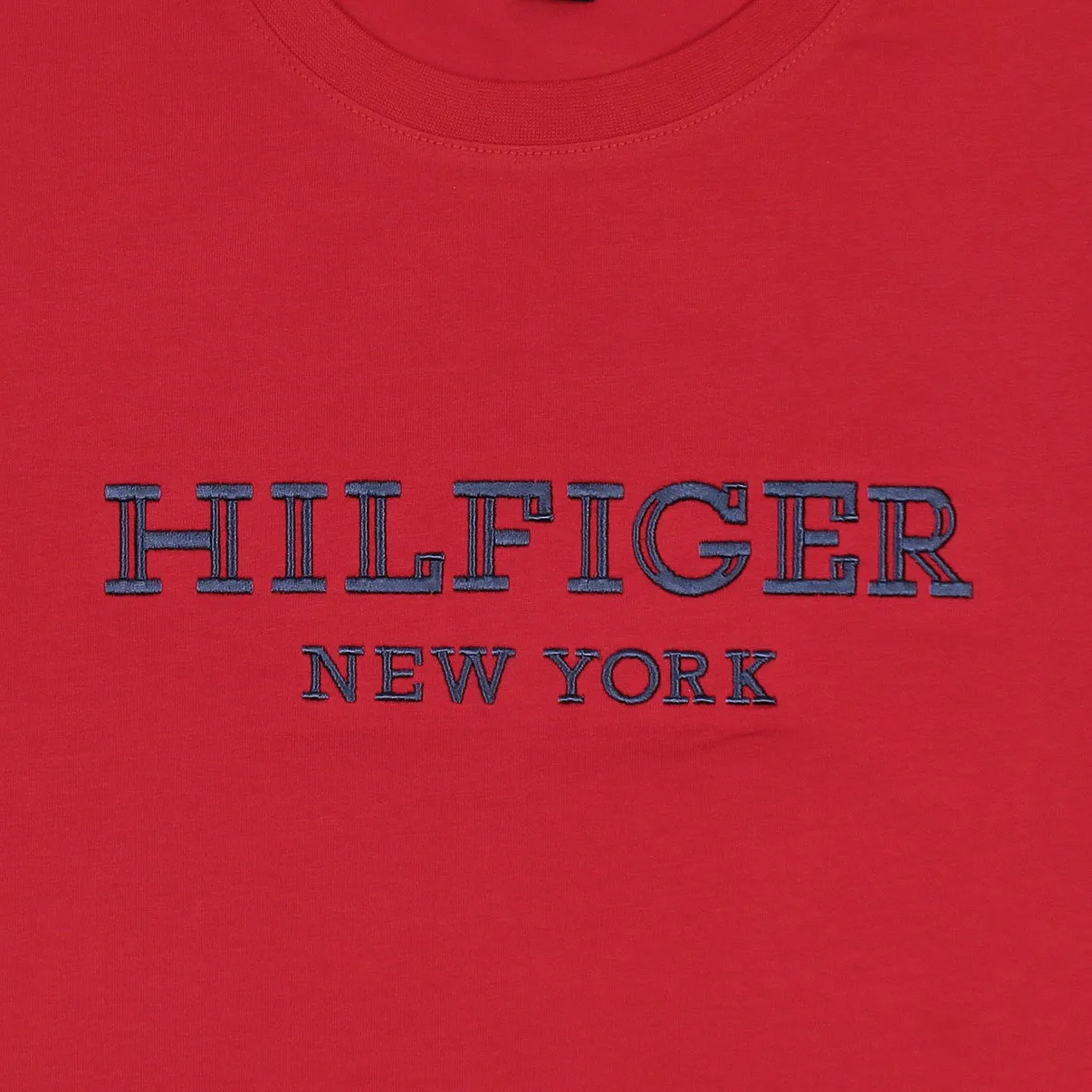 TM - Men 'Red' Hilfiger New York Embroidered Logo T-Shirt TM771