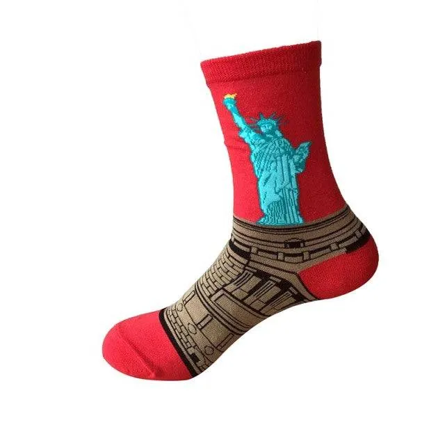 Unique Artistic Novelty Socks - Perfect for Men and Women Seeking Fun and Fashionable Footwear