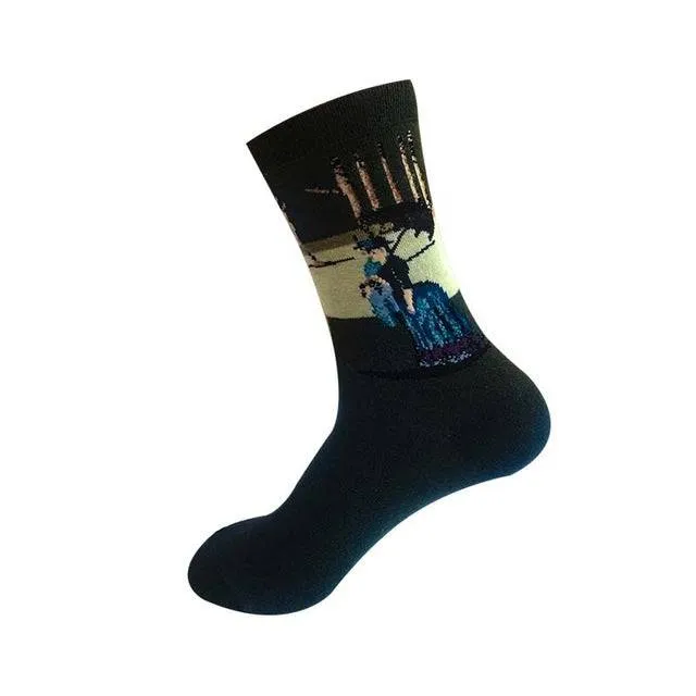 Unique Artistic Novelty Socks - Perfect for Men and Women Seeking Fun and Fashionable Footwear