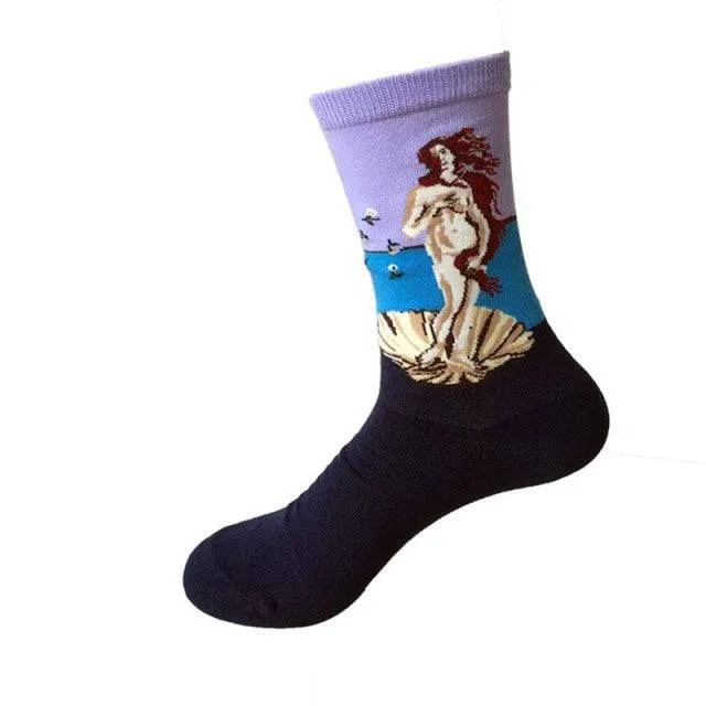 Unique Artistic Novelty Socks - Perfect for Men and Women Seeking Fun and Fashionable Footwear