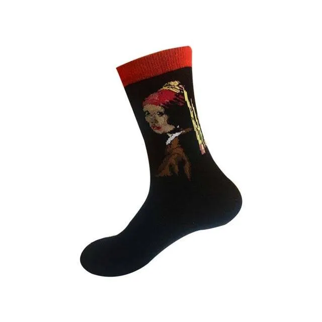 Unique Artistic Novelty Socks - Perfect for Men and Women Seeking Fun and Fashionable Footwear