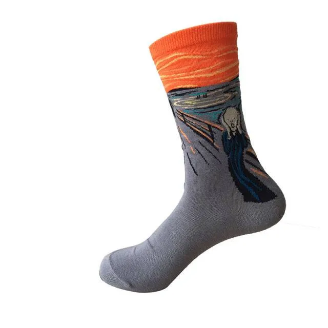 Unique Artistic Novelty Socks - Perfect for Men and Women Seeking Fun and Fashionable Footwear