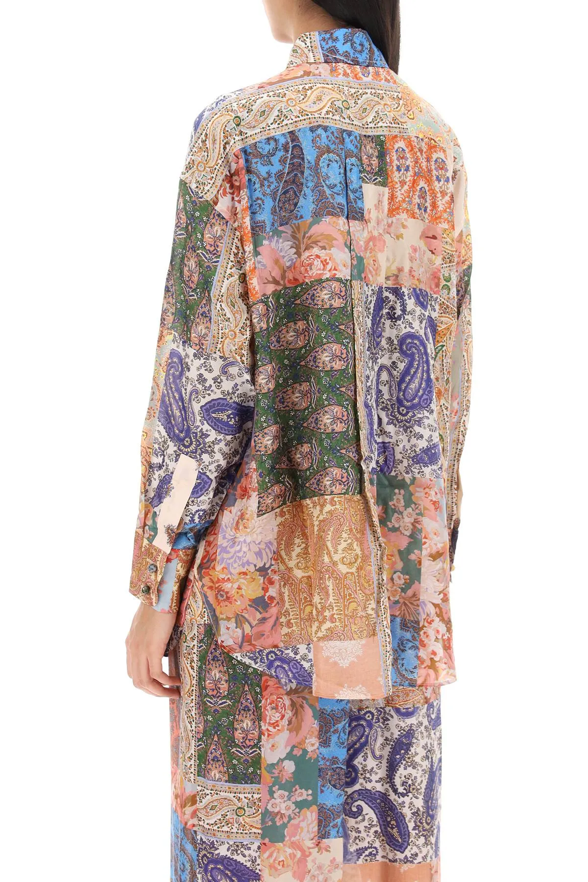 Zimmermann devi manstyle silk shirt